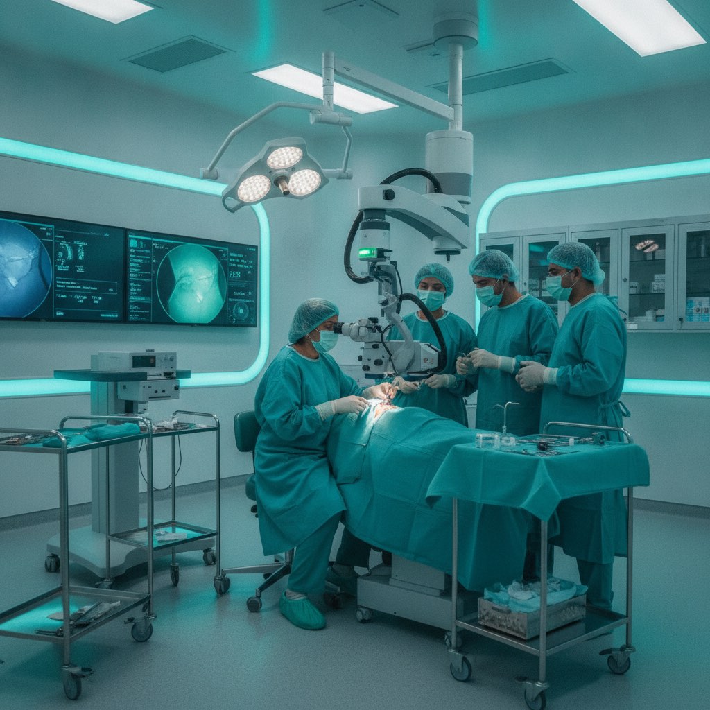 The DLEI surgical team in the operating theatre